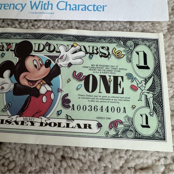 Disney 2000 $1 Dollar with Mickey Mouse - Picture 3 of 7